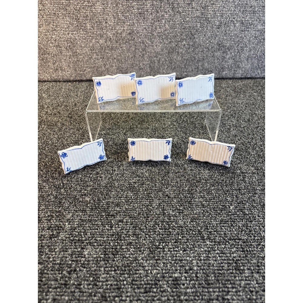 Vtg~Porcelain~Set of 6 Place Card Holders~Made in the Philippines